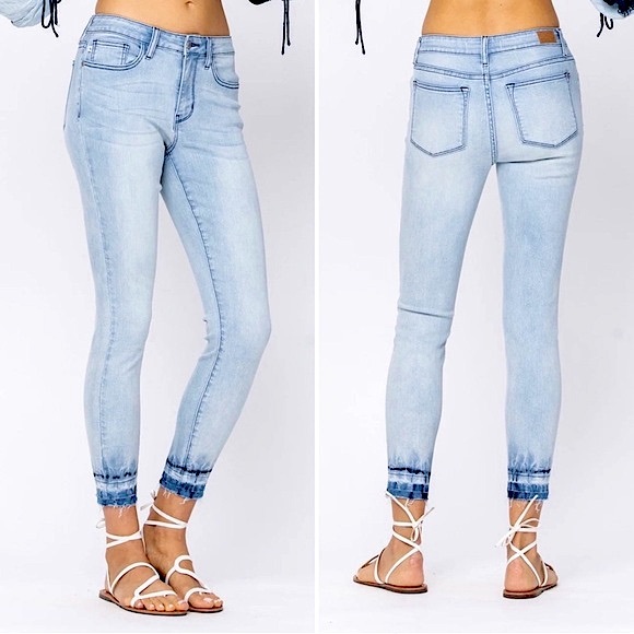 Judy Blue Colby Release Hem Skinny Jean - Picture 2 of 16